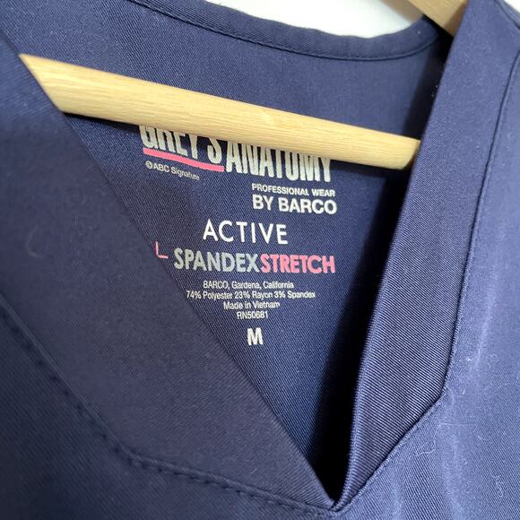 Grey's Anatomy by Barco spandex stretch navy blue scrubs set women's size M - Picture 4 of 7